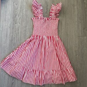 Hill House Home Elizabeth Dress “The Nap Dress” | Cherry Stripe | XXS